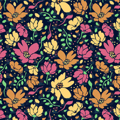 Seamless Pattern with Cute Pastel Colors on Dark Background – Festive Spring Holiday Design for Kids and Seasonal Projects Seamless Abstract Purple and Blue Fluid Pattern Design – Organic Marble Textu