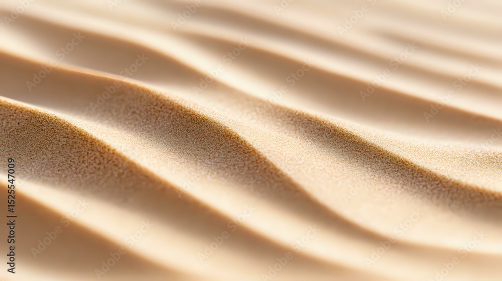 Poster smooth beige waves of sand create gentle rippling pattern with soft shadows and highlights, abstract