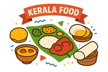 Image showcasing the traditional and mouth-watering food of Kerala India