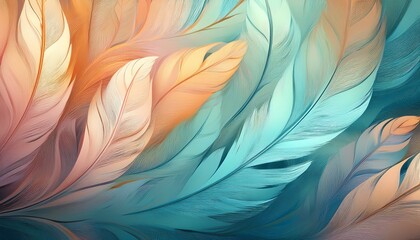 abstract background featuring delicate feather pattern with soft blended colors for elegant and serene digital art designs