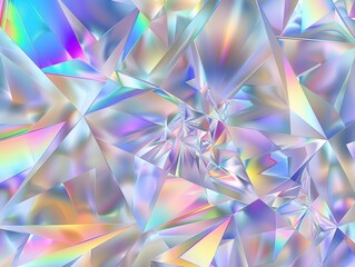Bright pastel crystalline texture with holographic effect. AI-generated.