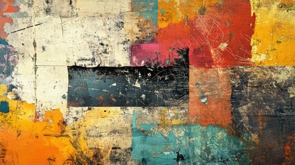 Abstract Colorful Textured Canvas: A Modern Masterpiece