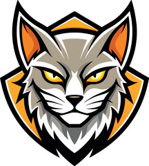 Cat Head Vector Logo – Animal Mascot Illustration