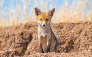  Red Fox (Vulpes vulpes) is a common species in Turkey. They usually make their nests in tunnels they dig in the soil or in rocks. I taked This  images are in Diyarbakır Tigris Valley.
