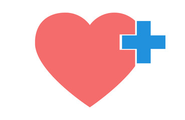 heart line medical medicare pharmacy clinic image vector icon logo