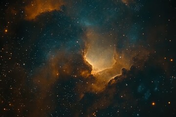 Fototapeta premium Colorful galaxy nebula with swirling stars and vibrant cosmic details in deep space, Galaxy Nebula background moving stars space background