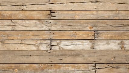 Closeup of a rustic wooden plank background with natural grain