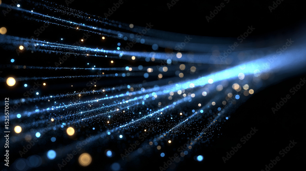 Poster horizontal blue light line with fade effect. realistic vector illustration set of glow flare burst w
