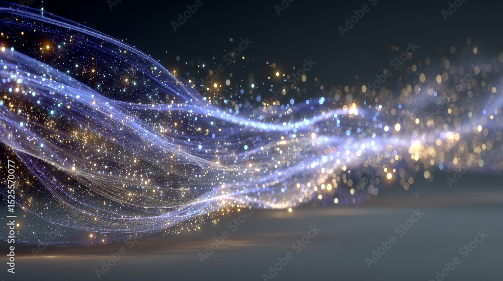 Aufkleber horizontal blue light line with fade effect. realistic vector illustration set of glow flare burst w