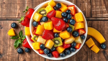 fruit salad in a plate