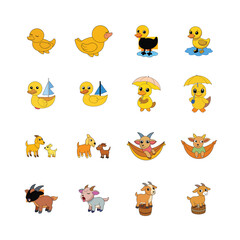 Obraz premium sat cartoon animal 
