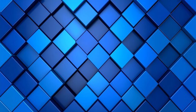Abstract pattern of blue squares - Powered by Adobe