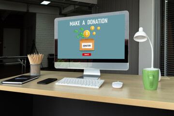 Online donation platform offer modish money sending system for people to transfer on the internet