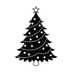 christmas tree vector illustration