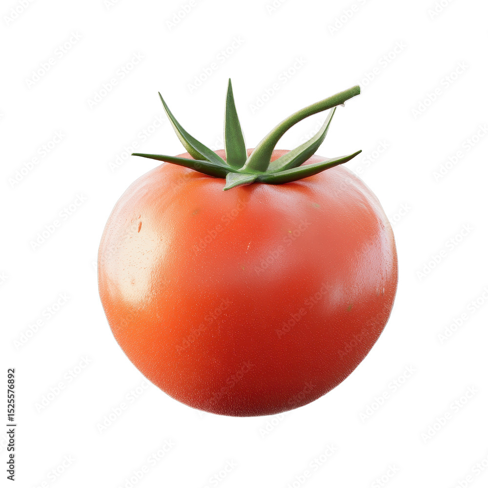 Poster fresh red tomato floating on a transparent background ready for culinary use or creative design proj