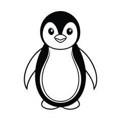 cute penguin head cartoon vector illustration