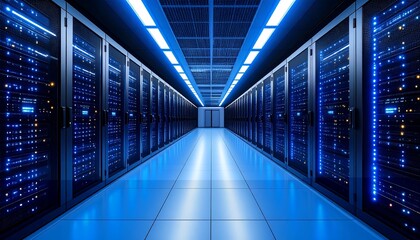 Obraz premium Server room interior (3)