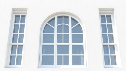 Obraz premium white window in the old building