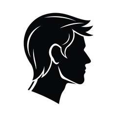 headshot outline profile simple vector