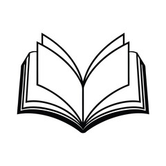 open book illustration for education and learning