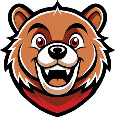 Bear Head Vector Logo – Animal Mascot Illustration