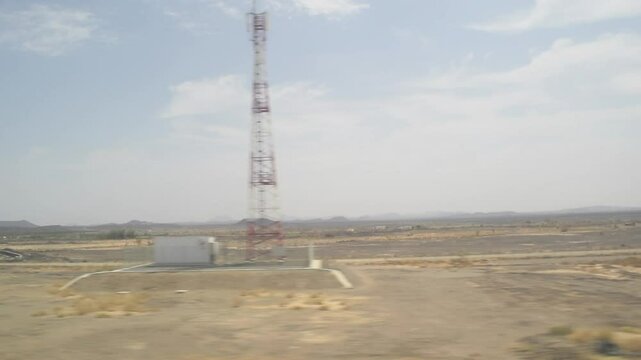 View from the train in desert, Saudi Arabia