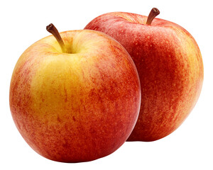 red Apple isolated on white background, full depth of field