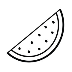 watermelon slice summer fruit fresh vector