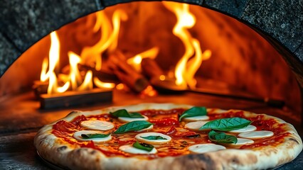pizza oven with a pizza