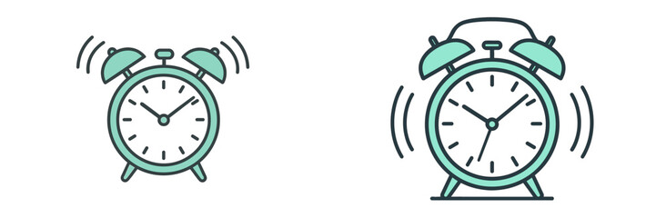 Alarm clocks ringing to signal the start of a new day or reminder of an important moment during the morning routine