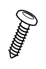 black screw vector illustration hardware fastener