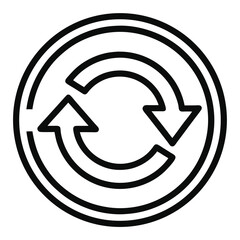 Refresh vector icon on a white background