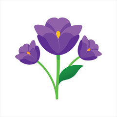  Beautiful Purple Floral Vector for Decoration and Design
