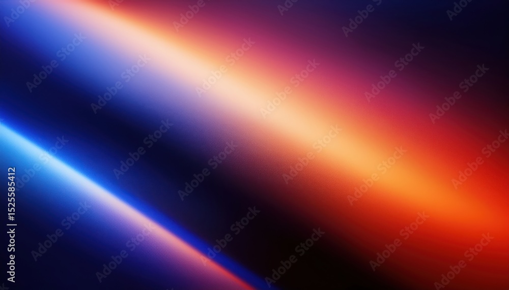 Poster vivid abstract light streak wallpaper with smooth gradient of electric blue and fiery orange on text