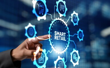 Smart retail management system. Omni channel concept