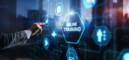 Training online Webinar E-learning Skills Business Concept