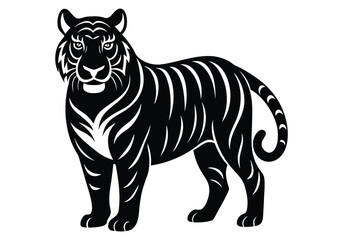 Obraz premium Tigers - wild animals, vector design of tigers isolated on white background