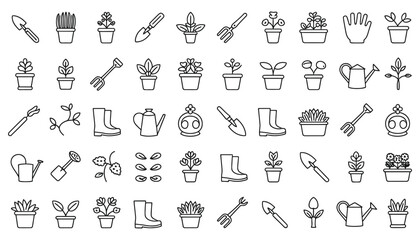 Hand-drawn vector illustration of a tool icon set