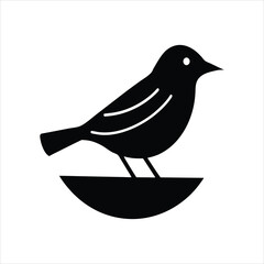 Minimalist Bird Silhouette in Earth Tones Vector