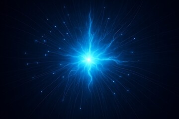 Emanating bright energy sparks into the cosmic unknown a display of raw power and potential in dark
