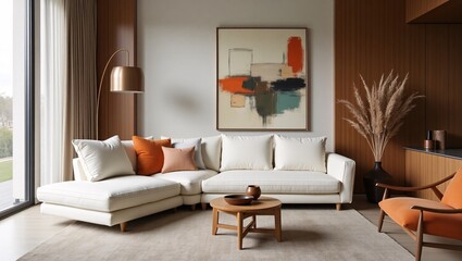 modern living room with sofa