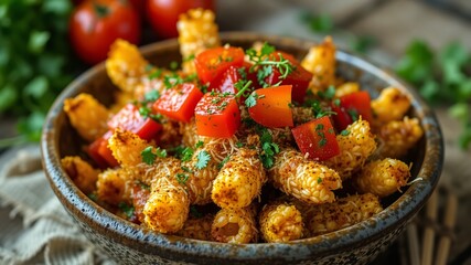 Rustic Corn Sticks with Tomatoes and Herbs