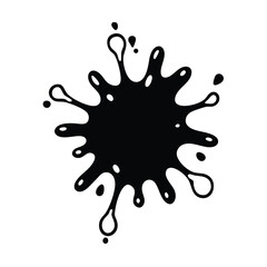 Fototapeta premium black ink splatter vector design graphic element