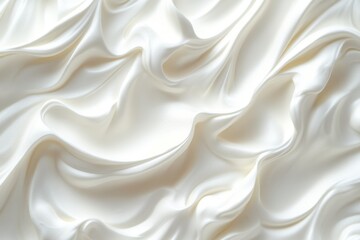 Fototapeta premium Elegant draped white silk fabric isolated on white background