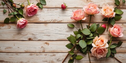 Rustic Rose Flat Lay - Morning Light & Warm Hues