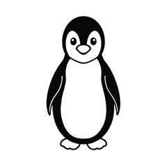 penguin on white