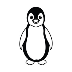 penguin on white