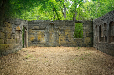 old abandoned factory ruins