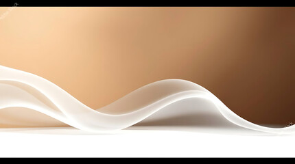 Fototapeta premium Abstract beige and white wave background design