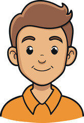 Male Avatar Icon with Dark Hair